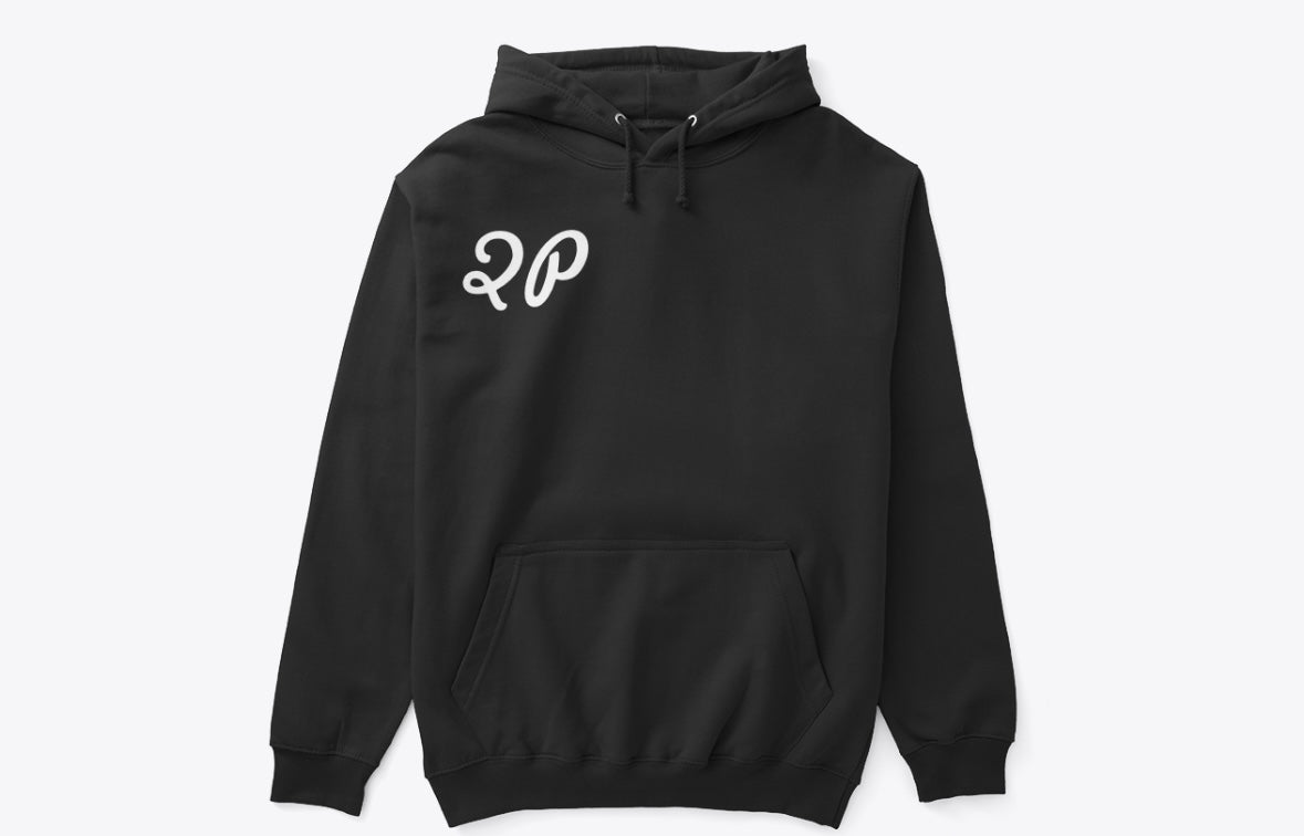 QP Crane Black Hoodie - 2P Design - Comfortable and Stylish Pullover