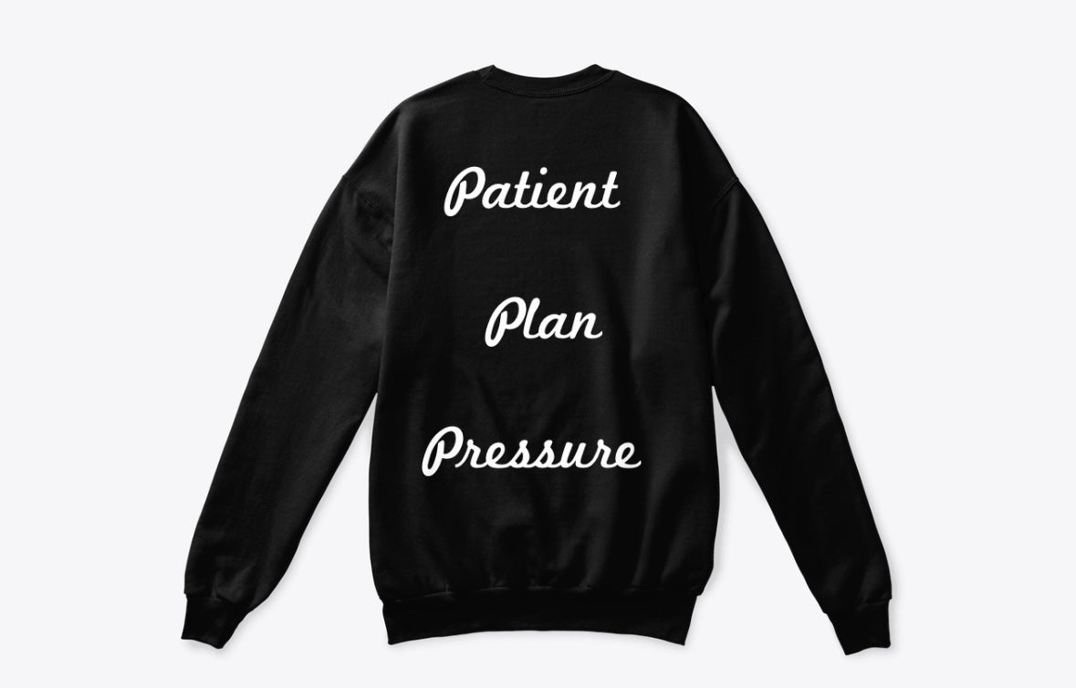Patient Plan Pressure Sweatshirt | Black Crewneck Jumper | QP Crane Fashion