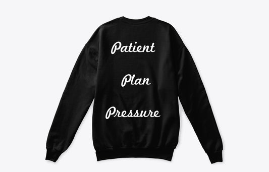 Patient Plan Pressure Sweatshirt | Black Crewneck Jumper | QP Crane Fashion